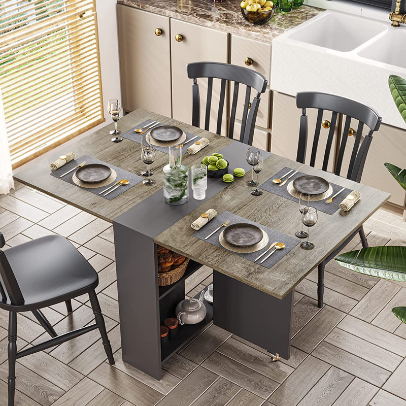 Oak folding dining table and chairs discount